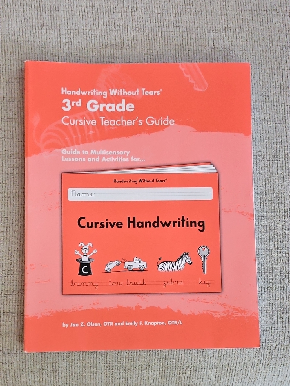 Handwriting Without Tears 3rd Grade Cursive Teacher's Guide - Coral/Orange